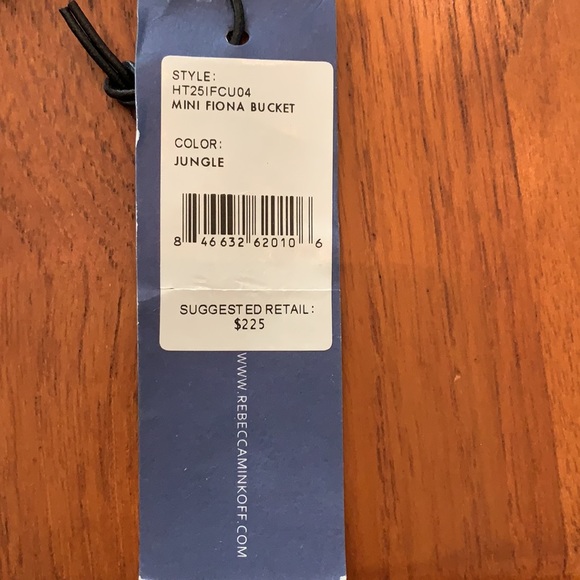 BNWT Rebecca Minkoff Mini Fiona Bucket in Jungle - Picture 9 of 9